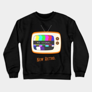 No Signal Retro TV Color Bars Vintage Classic Go Retro Graphic Retro Crewneck Sweatshirt